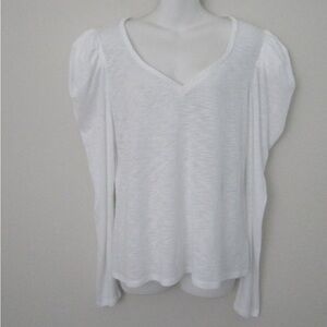 Chic White Long Sleeve Women's Top